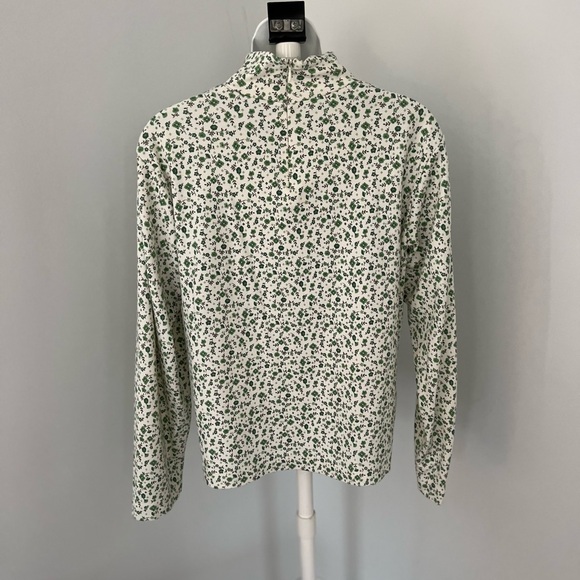 Vintage Leon Levin Ditzy Floral Mock Turtleneck Sz. L - Picture 4 of 9
